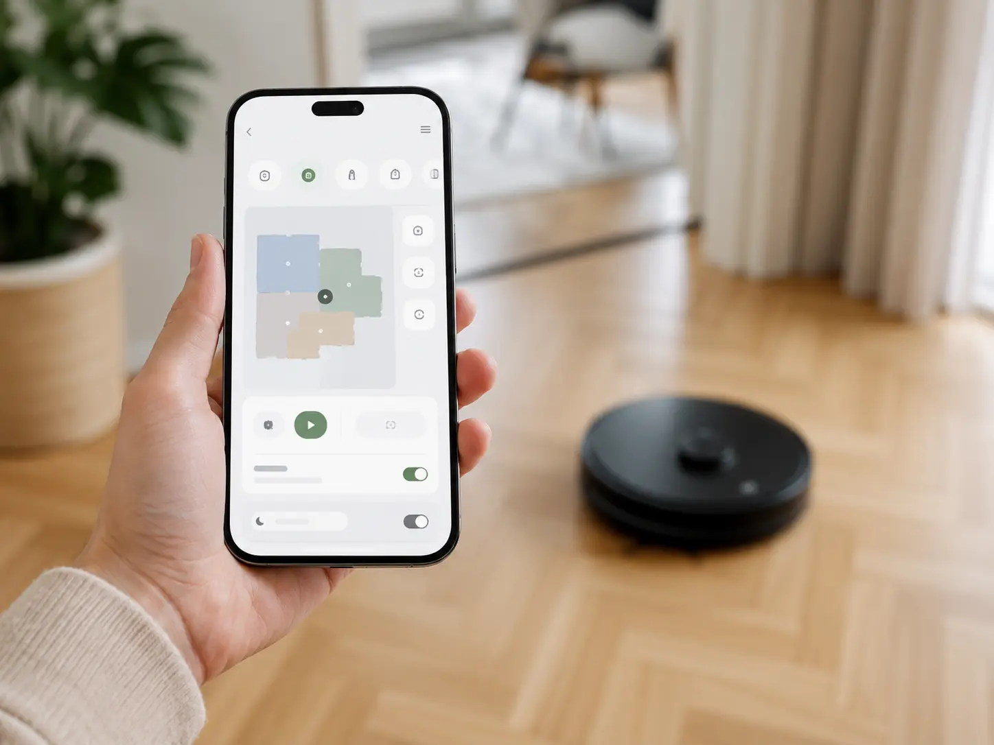 Contrôle d'un aspirateur robot via une application smartphone