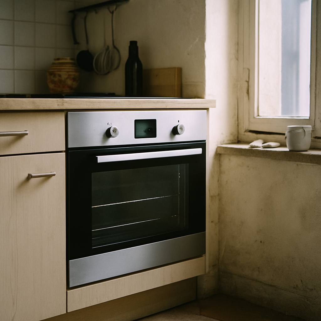 Four Electrolux SteamBake EOD3H70X encastré en situation dans une cuisine moderne avec plans de travail