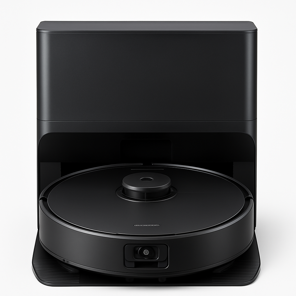 Roborock S8 MaxV Ultra vue de face montrant les capteurs et caméras