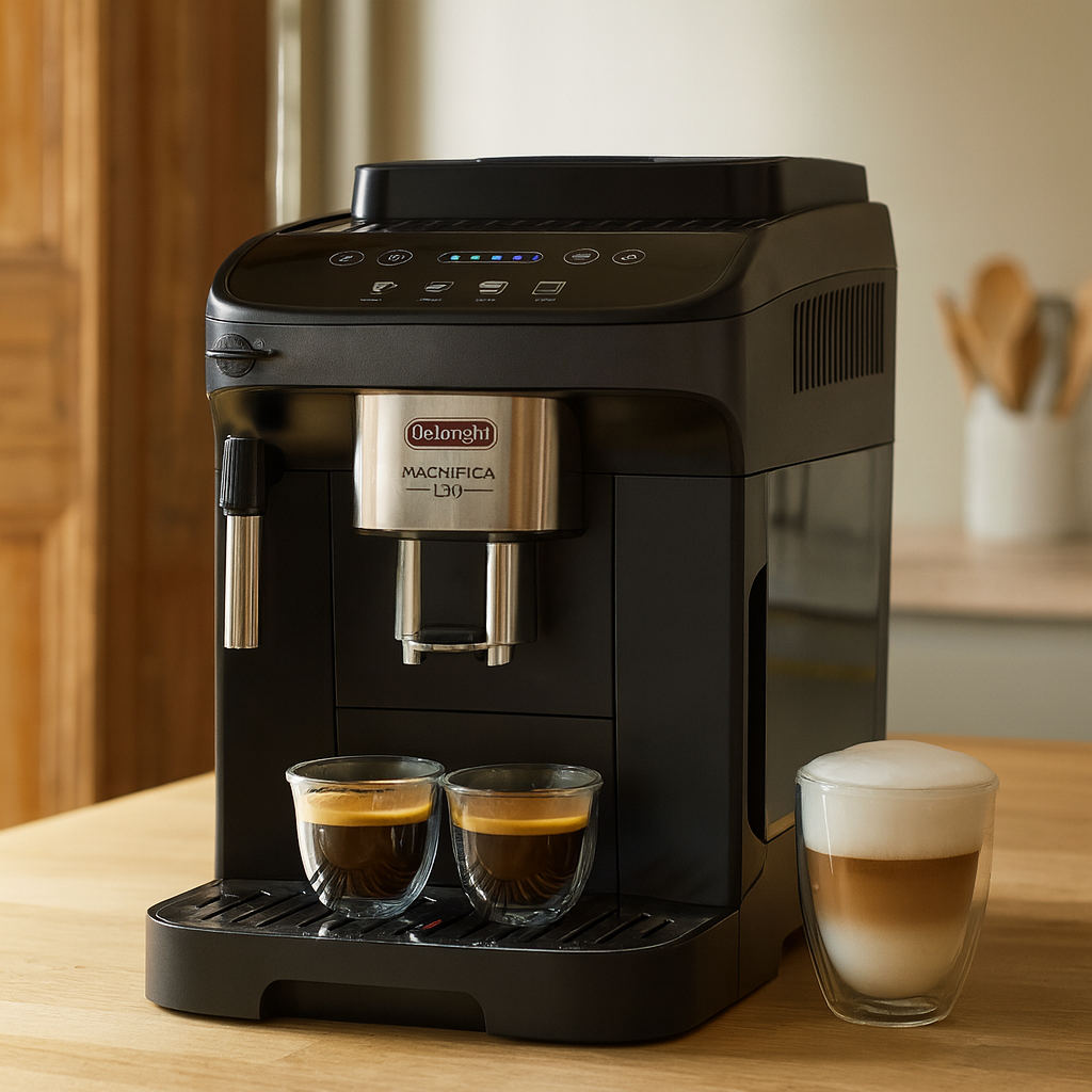 Test DeLonghi Magnifica Evo ECAM290 vue de face avec écran tactile