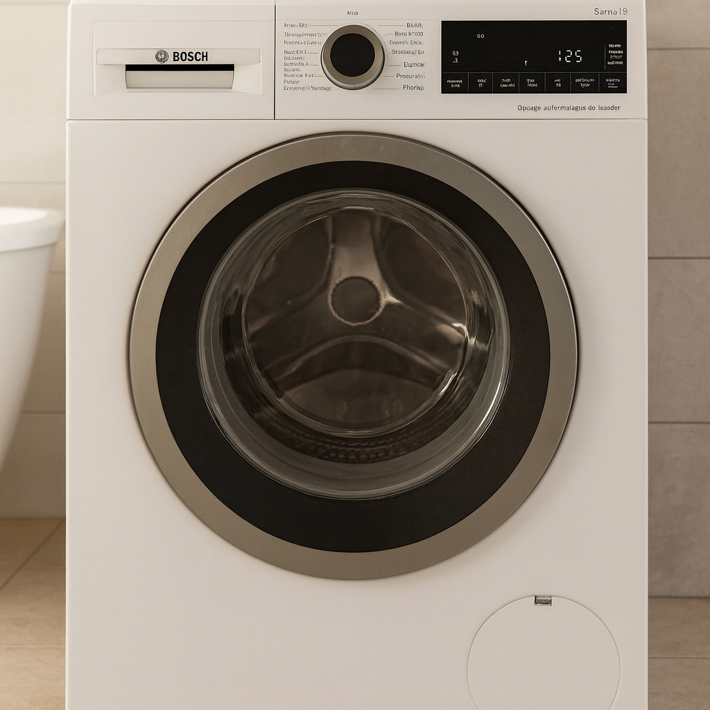 Lave-linge Bosch Serie 6 WGG244A0FR vue de face avec bandeau de commandes