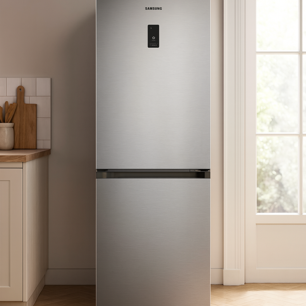 Samsung RB34C775CS9 réfrigérateur combiné vue de face portes inox