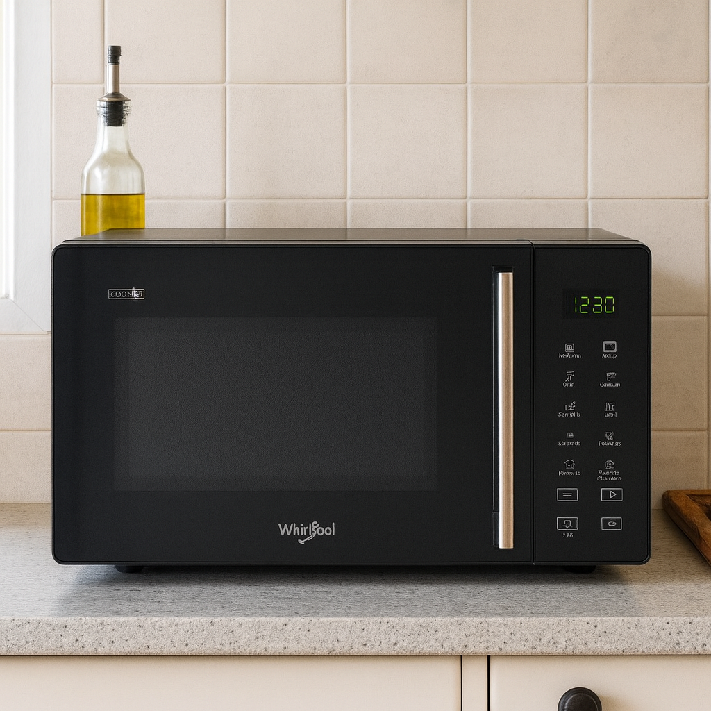 Whirlpool MWP 253 SB vue de face avec écran LED et boutons de contrôle