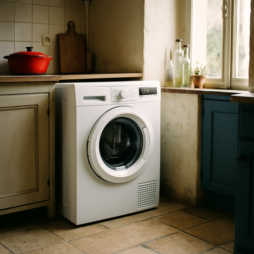 Bosch Serie 6 WTW85491FF intégré dans salle de buanderie moderne