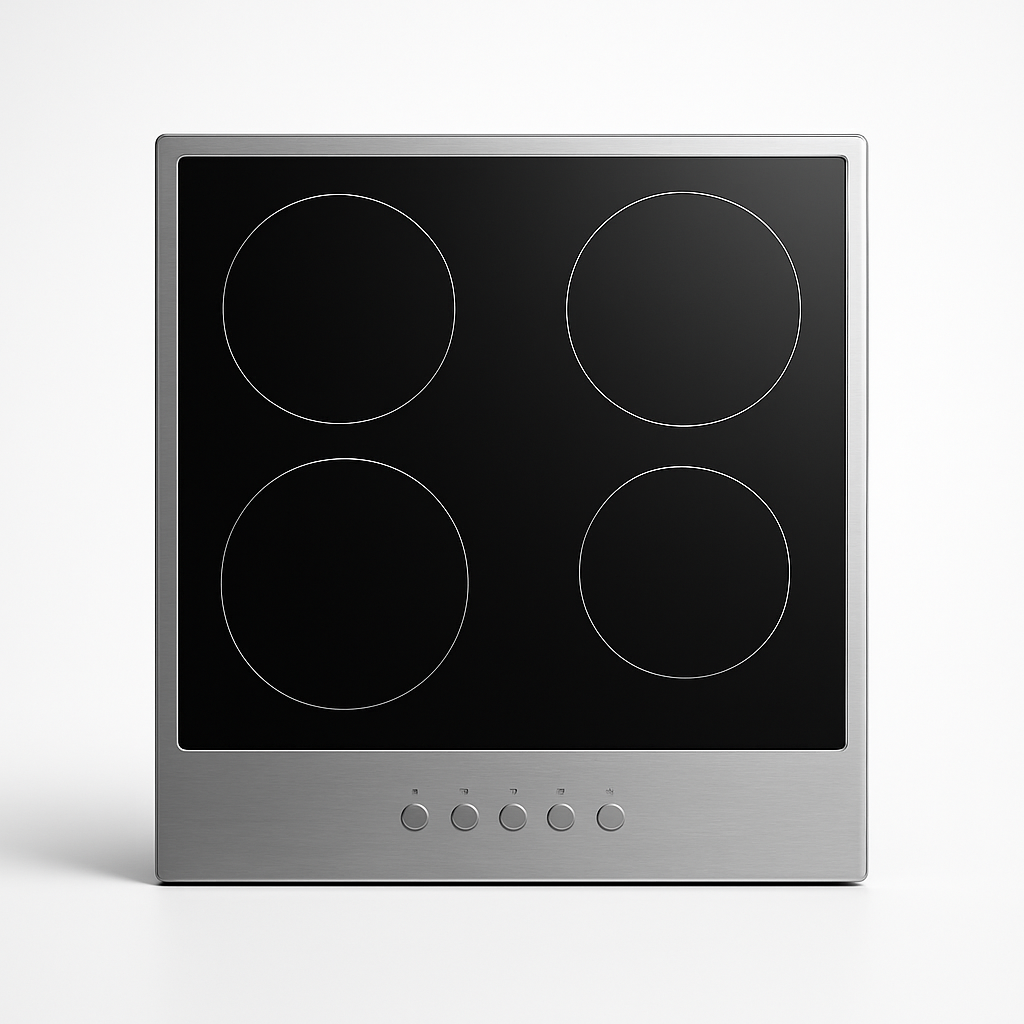 Test Electrolux LIT60342 vue de face montrant la surface induction en verre noir et les foyers